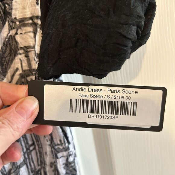 Carine Andie Dress Paris Scene Layered Crinkle S Valentine Date Night - Picture 5 of 14